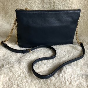 Michael Kors Navy Leather Crossbody Bag, new!